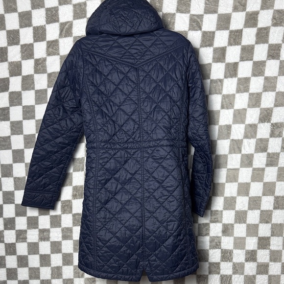 Barbour Navy Quilted Women's Jacket Parka 8 - Picture 2 of 13